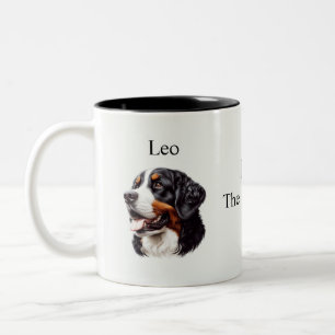 Simple White Favorite Dog Pet Custom Two-Tone Coffee Mug