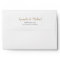 Simple White Gold 5 x 7 Return Address Wedding