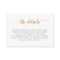 Simple white gold wedding information details card