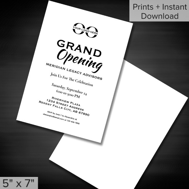Simple White Grand Opening Invitation (Creator Uploaded)