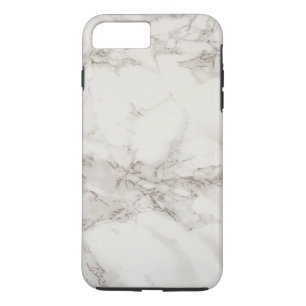 Simple White Grey Marble Texture Personalised iPhone 8 Plus/7 Plus Case