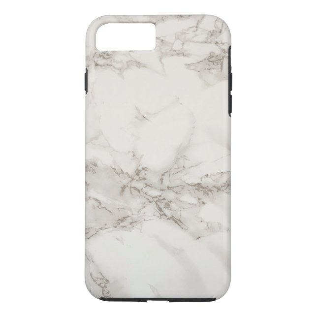 Simple White Grey Marble Texture Personalised Case-Mate iPhone Case (Back)