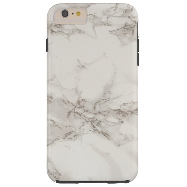 Simple White Grey Marble Texture Personalised Case-Mate iPhone Case (Back)