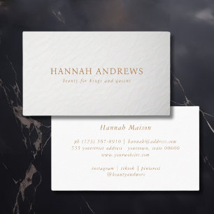 Simple White-Grey Modern Minimalist  Business Card