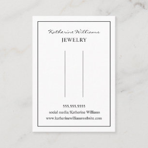 Simple White Hair Clip Barrette Display Card