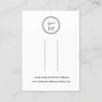 Simple White Hair Clip Display |Add Your Logo
