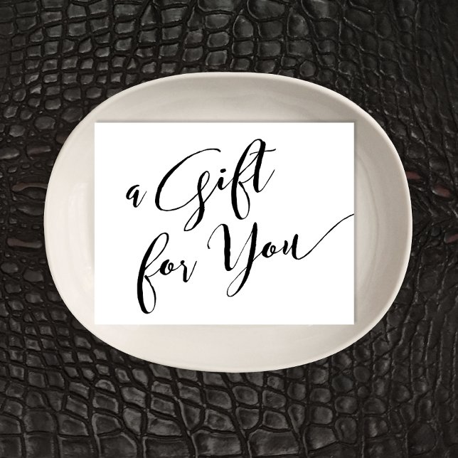 Simple White Handwritten Calligraphy Script Gift  (Creator Uploaded)