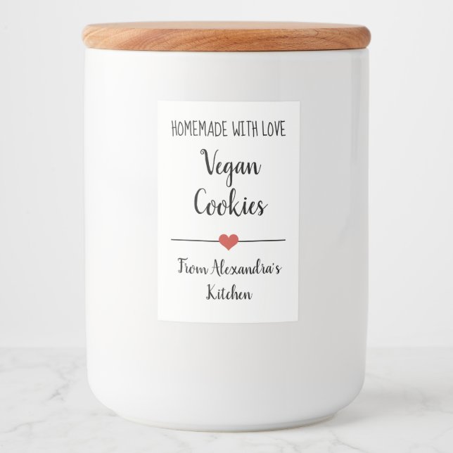 Simple white homemade cookies  food label (Front)