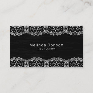 Simple White Lace Business Card