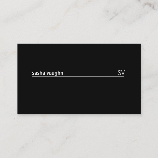 Simple White Line Business Card (Front)
