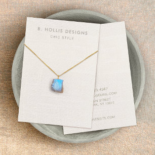 Simple White Linen (image) Necklace Display Holder