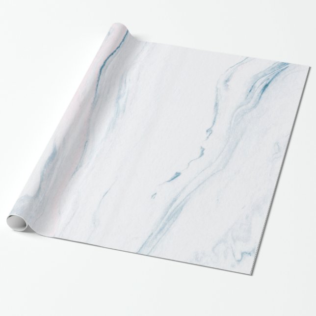 Simple White Marble Stone Wrapping Paper (Unrolled)