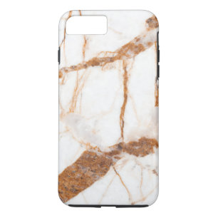 Simple White Marble Texture Personalised iPhone 8 Plus/7 Plus Case