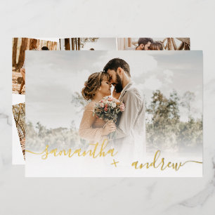 Simple white minimalist script 5 photos wedding