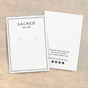 Simple White Modern Earring Jewelry Display
