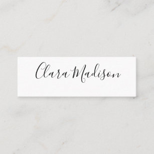simple white modern minimalist classic professiona calling card