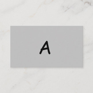 simple white modern minimalist monogram elegant bu business card