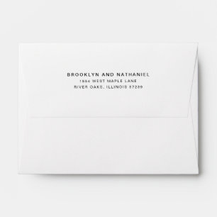 Simple White Modern Return Address Envelope