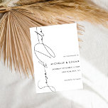 Simple White Modern Script Wedding Save The Date<br><div class="desc">Create your own simple and modern wedding save the date with modern handwritten script typography black and white colour design.</div>