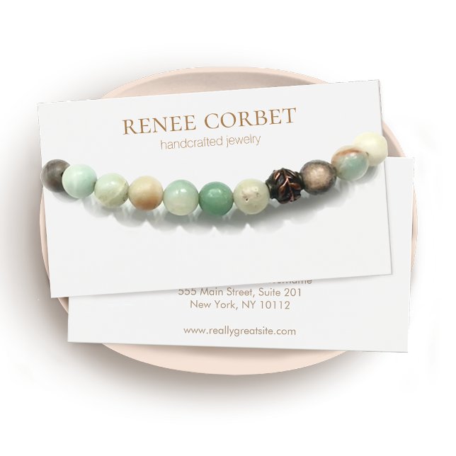 Simple White Necklace or Bracelet Display Card (Creator Uploaded)