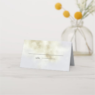 Simple White Opal Place Card