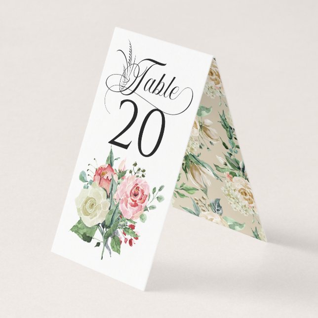 Simple White Rose Floral Wedding Reception (Back)