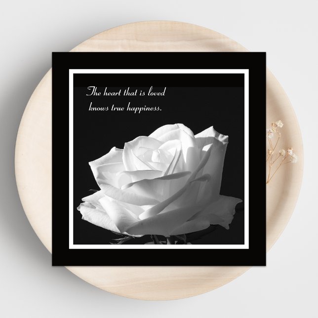 Simple White Rose Wedding Invitation (Creator Uploaded)