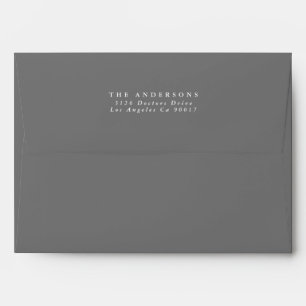 Simple White Text and Grey Modern Envelope