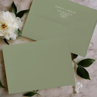 Simple White Text and Sage Green Modern