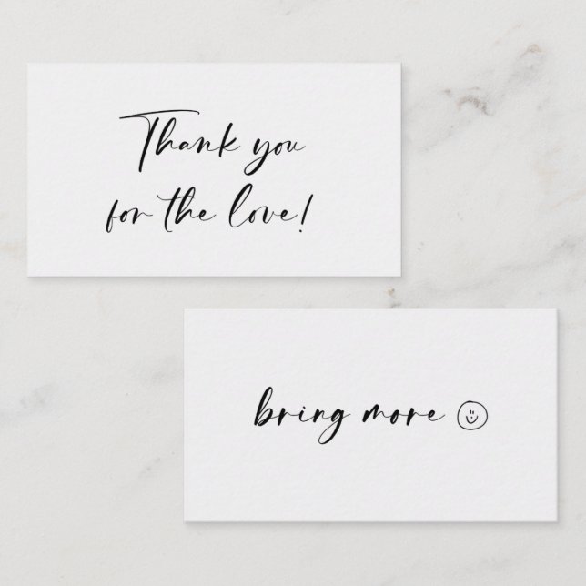Simple white Thank you card (Front/Back)