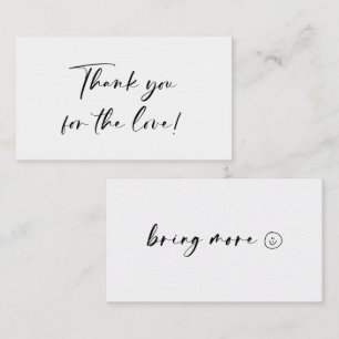 Simple white Thank you card