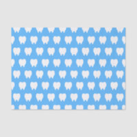 Simple White Tooth with Light Blue Pattern – Clean