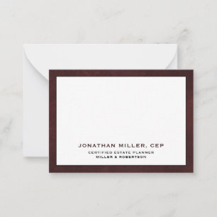 Simple White Typographic Name Title Company Card