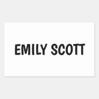 Simple White Waterproof Name