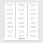 Simple White Wedding Guest Address Label