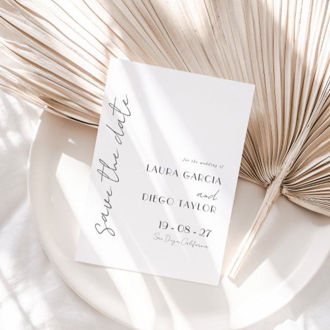 Simple White Wedding Save The Date (Creator Uploaded)