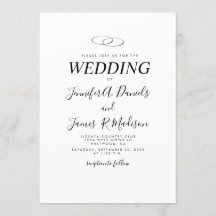 Simple White with Rings Wedding