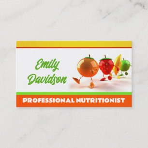 Simple White, Yellow & Orange Healthy Life Card