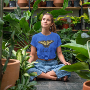 Simple Wild and Free Tiger Swallowtail Butterfly T-Shirt