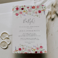 Simple Wildflower BabyQ Baby Shower Barbecue