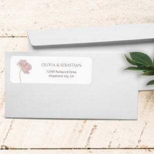 Simple Wildflower Boho Wedding Return Address Return Address Label