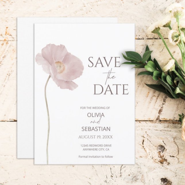 Simple Wildflower Boho Wedding Save The Date (Creator Uploaded)