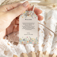 Simple Wildflower Fern Beige Wedding Welcome