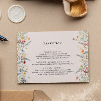 Simple Wildflower Fern Lavender Wedding Reception