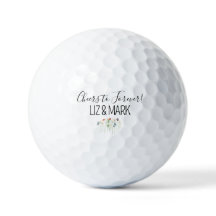 Simple Wildflower Golf Ball Wedding Favour