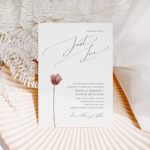 Simple Wildflower Nothing Fancy Just Love Wedding Invitation