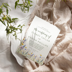 Simple Wildflower The Wedding Of Invitation