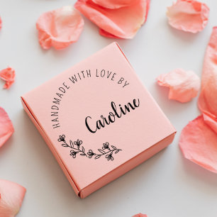 Simple Wildflowers Handmade with love Rubber Stamp