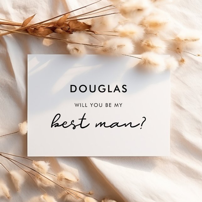 Simple Will you be my best man card (Creator Uploaded)