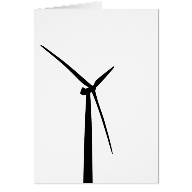 Simple wind turbine green energy silhouette (Front)
